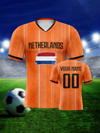 Custom Netherlands Soccer Jersey Personalized Soccer Shirt with Name & Number Team Football Jerseys Soccer Lover Gifts for Fan