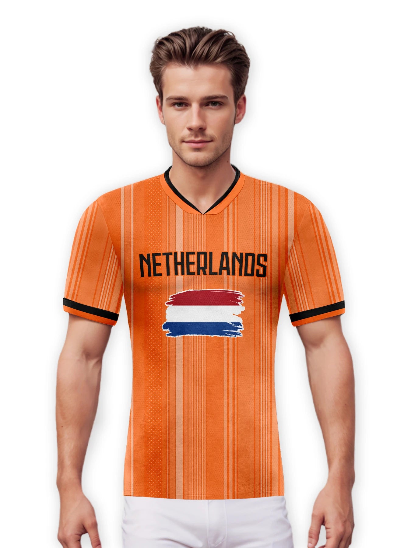 Custom Netherlands Soccer Jersey Personalized Soccer Shirt with Name & Number Team Football Jerseys Soccer Lover Gifts for Fan