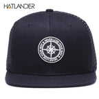 HATLANDER Original Baseball caps for men women black snapback cap high quality cool hip hop cap 6panels bone mesh truck cap hat