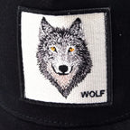 K Snapback Trucker Cap Men's Breathable Mesh Baseball Caps For Women Outdoor Casual Baseball Hat With Wolf Embroidery Patch