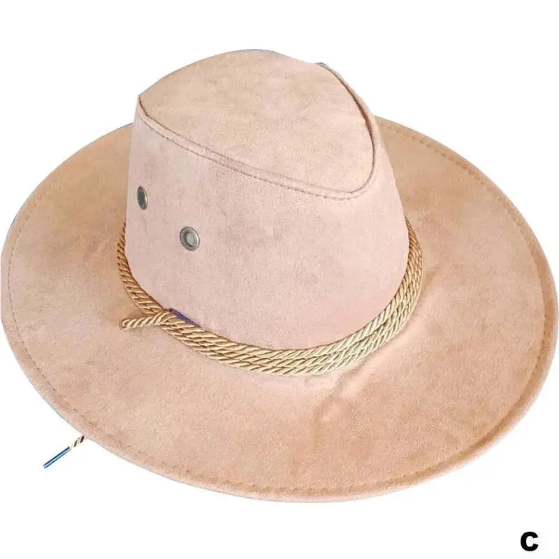 Color Men Western Cowboy Hat Big-edge Gentleman Cowgirl Jazz Gifts West Cowboy Hat For Men Color Mongolian Caps