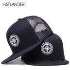 HATLANDER Original Baseball caps for men women black snapback cap high quality cool hip hop cap 6panels bone mesh truck cap hat