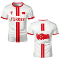 Turkey Football Jersey Breathable Quick-drying Sports Short-sleeved T-shirt Turkish Flag 3D Printed Fashion Loose Men's T Shirts