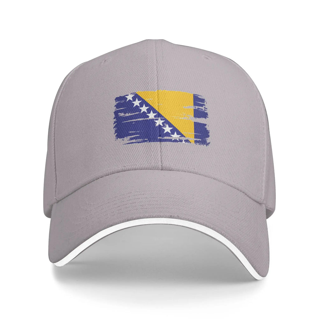 Bosnia Flag Symbol Casual Baseball Cap  Outdoor Sport Hip Hop Hats Summer Hot Sale Unisex Men Vintage Baseball Caps