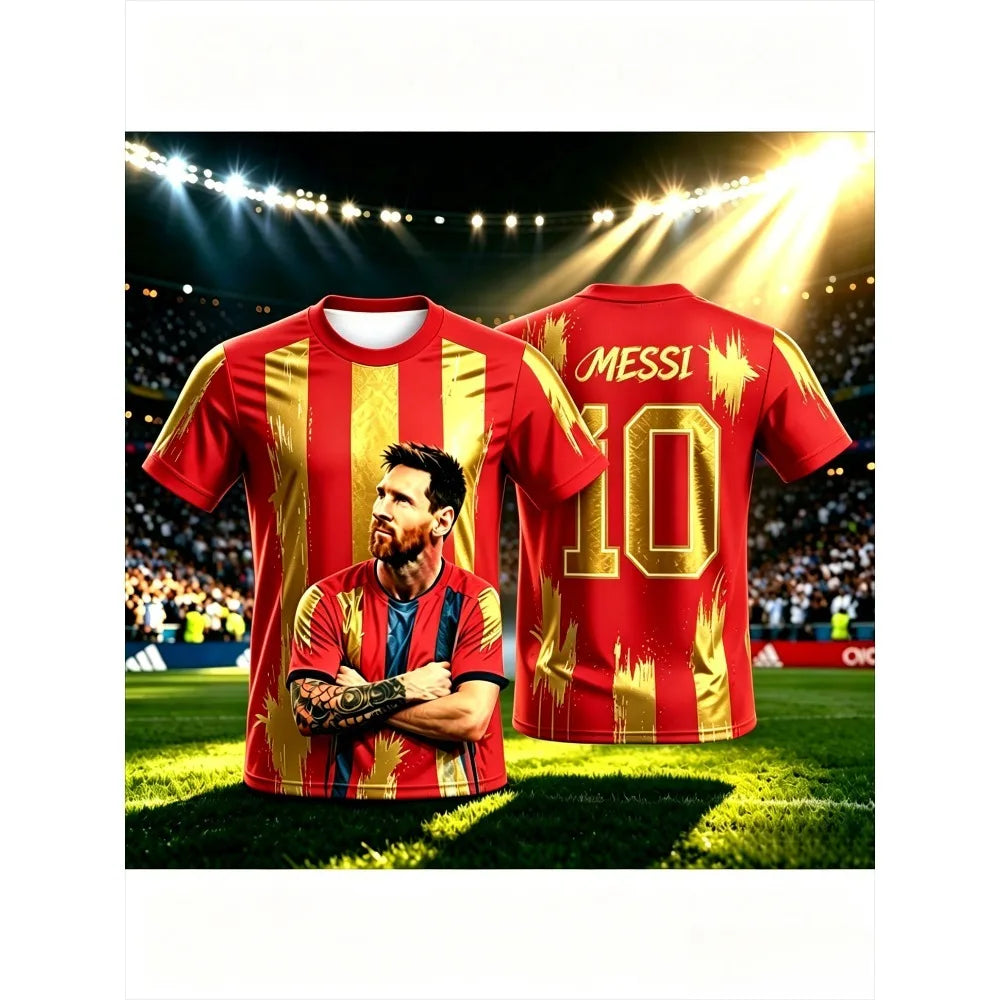 Kids #10 Soccer Jersey Men Boys Girls Football T-shirt Top Summer Fashion Print Casual Women Short Sleeve Men's Sports Tee Shirt