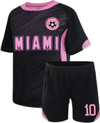 New Soccer Jerseys for Kids 7#10 Football Sports Fan for Boys Girls Youth Soccer Shirts and Shorts Stockings Set for 4-14 Years