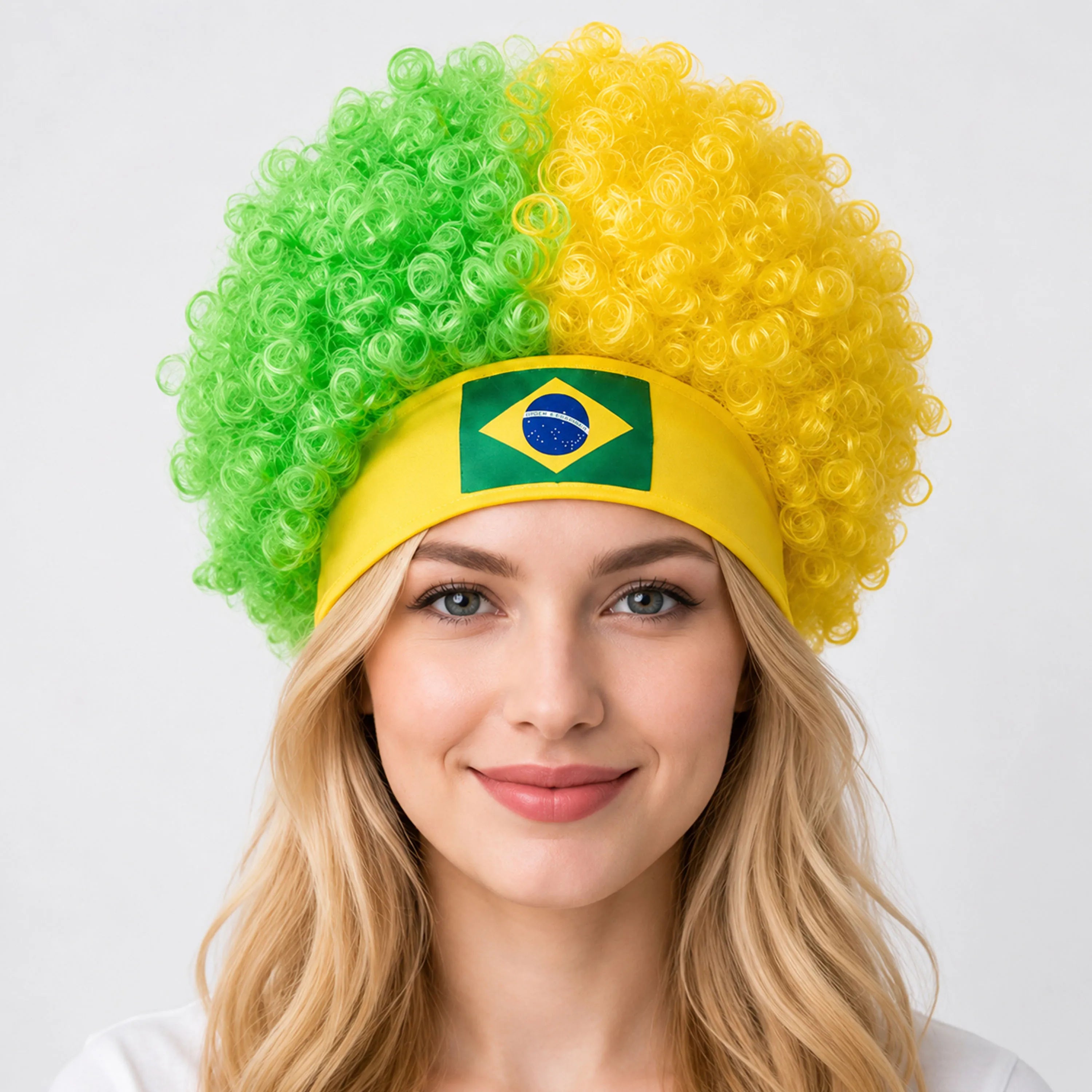 FIFA World Cup 2026 Curly Wig with Flag Headband