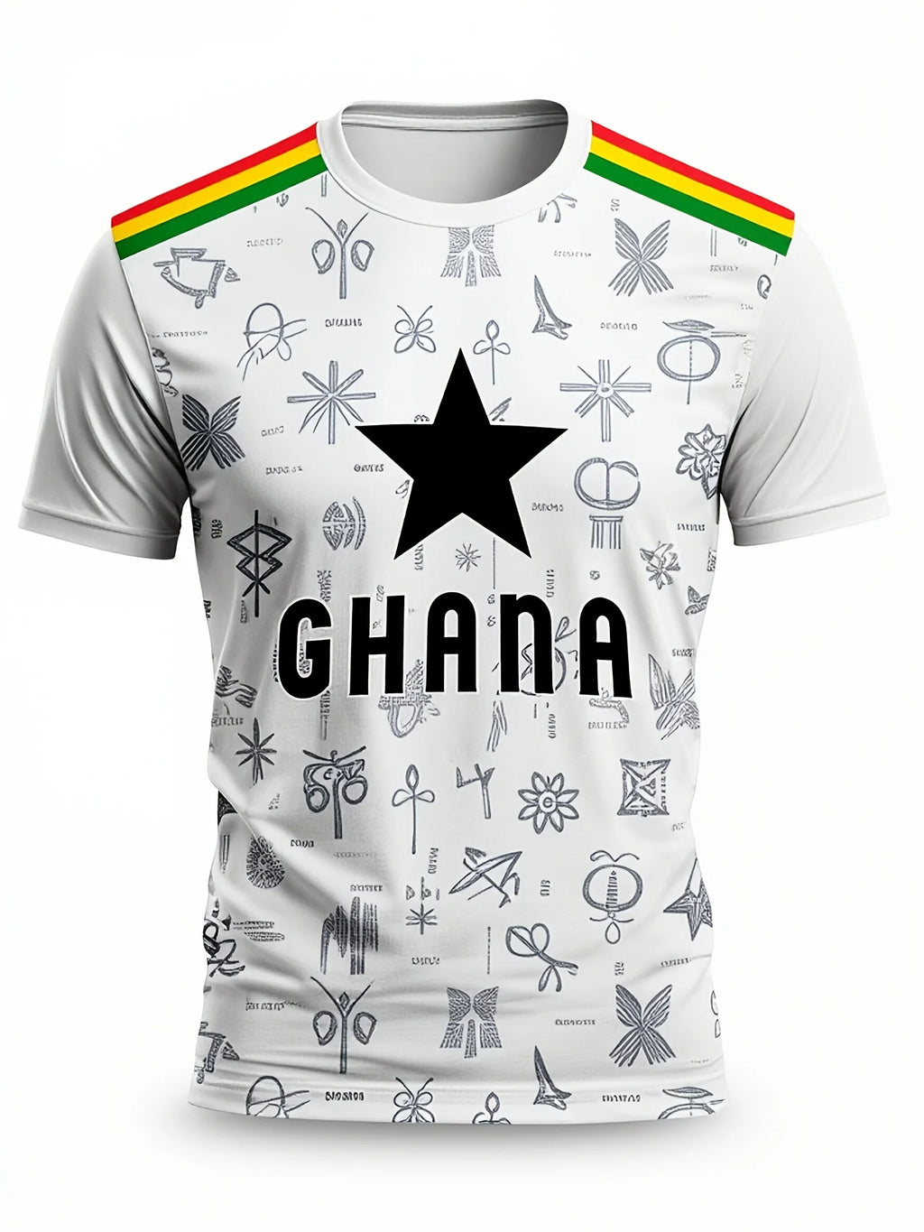 GHANA NATIONAL TEAM JERSEY AUTHENTIC GHANAIAN TEAM FAN STYLE  SUITABLE FOR TRAINING AND COMPETITION SUITABLE FOR ALL SEASONS