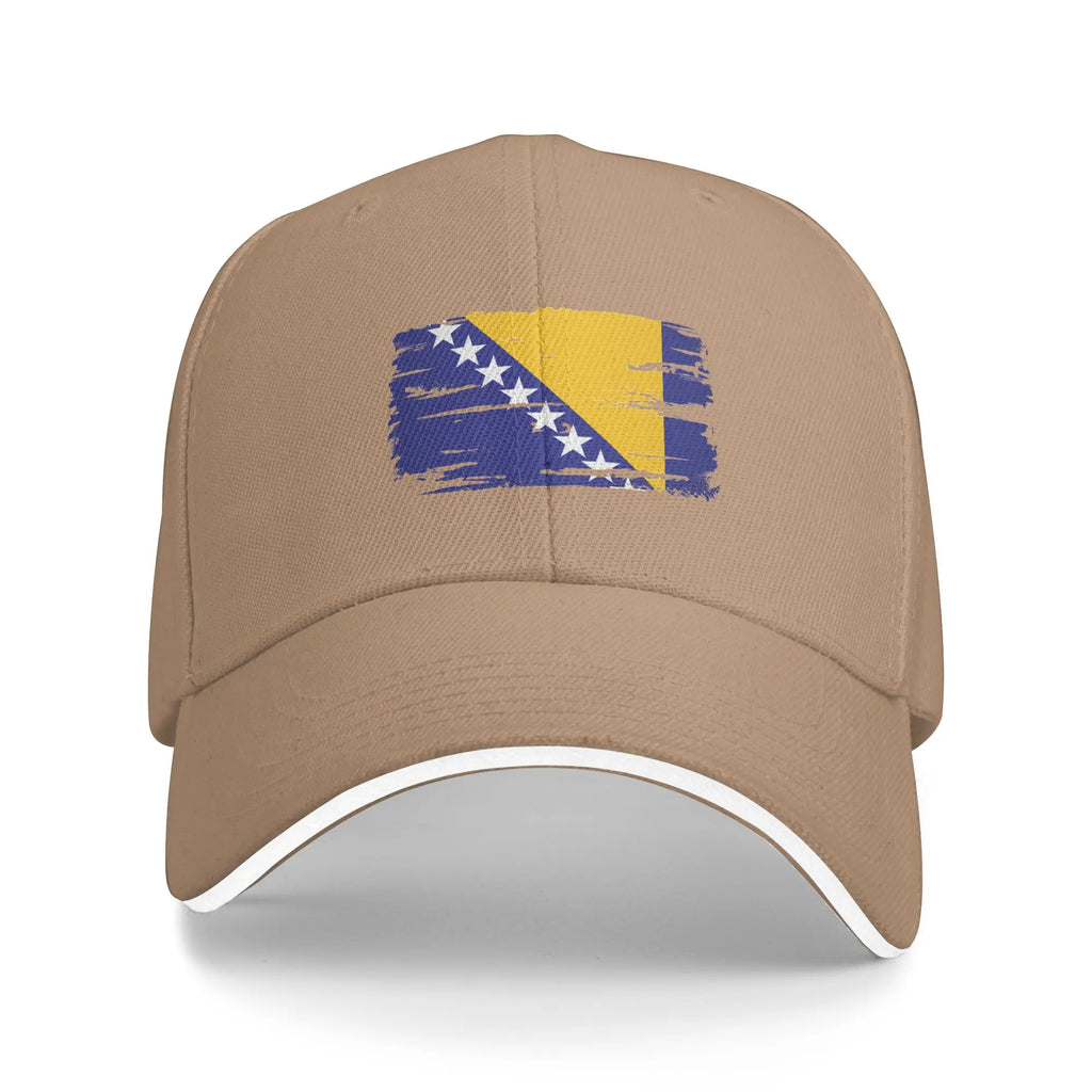 Bosnia Flag Symbol Casual Baseball Cap  Outdoor Sport Hip Hop Hats Summer Hot Sale Unisex Men Vintage Baseball Caps