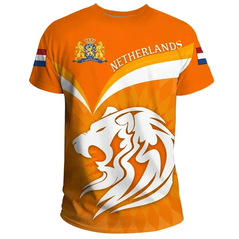 Dutch Team Shirt 2026 Football Jersey Netherlands Flag T Shirt Men 3D Printing Dutch T-Shirt Jersey Soccer Germany Dropshipper