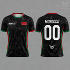 2026 Morocco Flag Print Jersey Men's Quick-Drying Breathable Sports T-Shirt Unisex Personalized Name And Number Soccer Tees