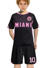 New Boys' Soccer Jerseys Ronal_do #10 and #7 Jersey For Kids Mess_i Football Youth Jerseys Shirt Gift Children 3 Piece Set