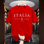 Italy Fashion T-shirts for Men High Quality 100% Cotton O-neck Short Sleeved Summer Daily Casual Sports Cool Tees City Vibe Tops