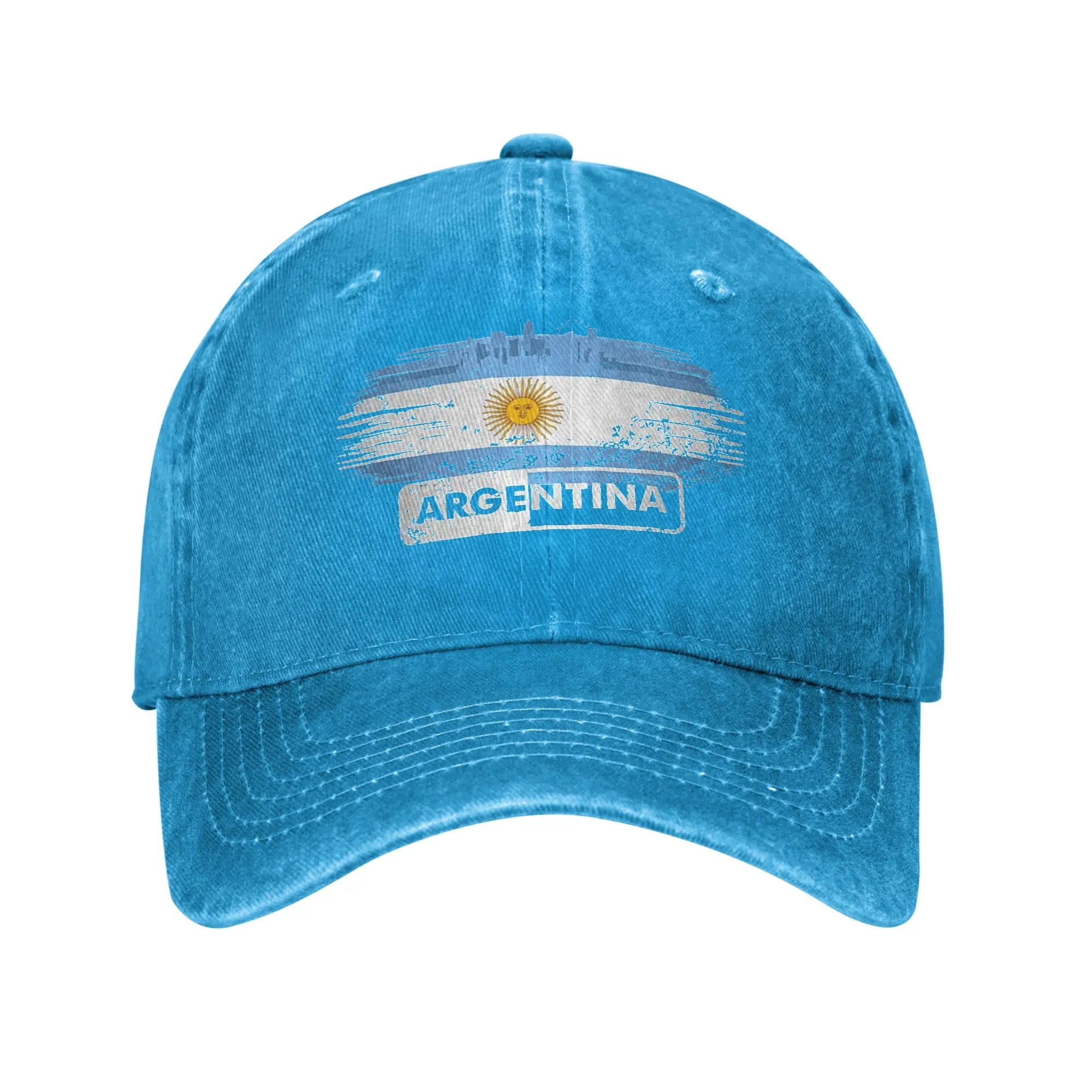Argentina Flag Washed Baseball Cap  Trendy Sun Trucker Hat Summer Women Men Outdoor Sport Baseball Caps