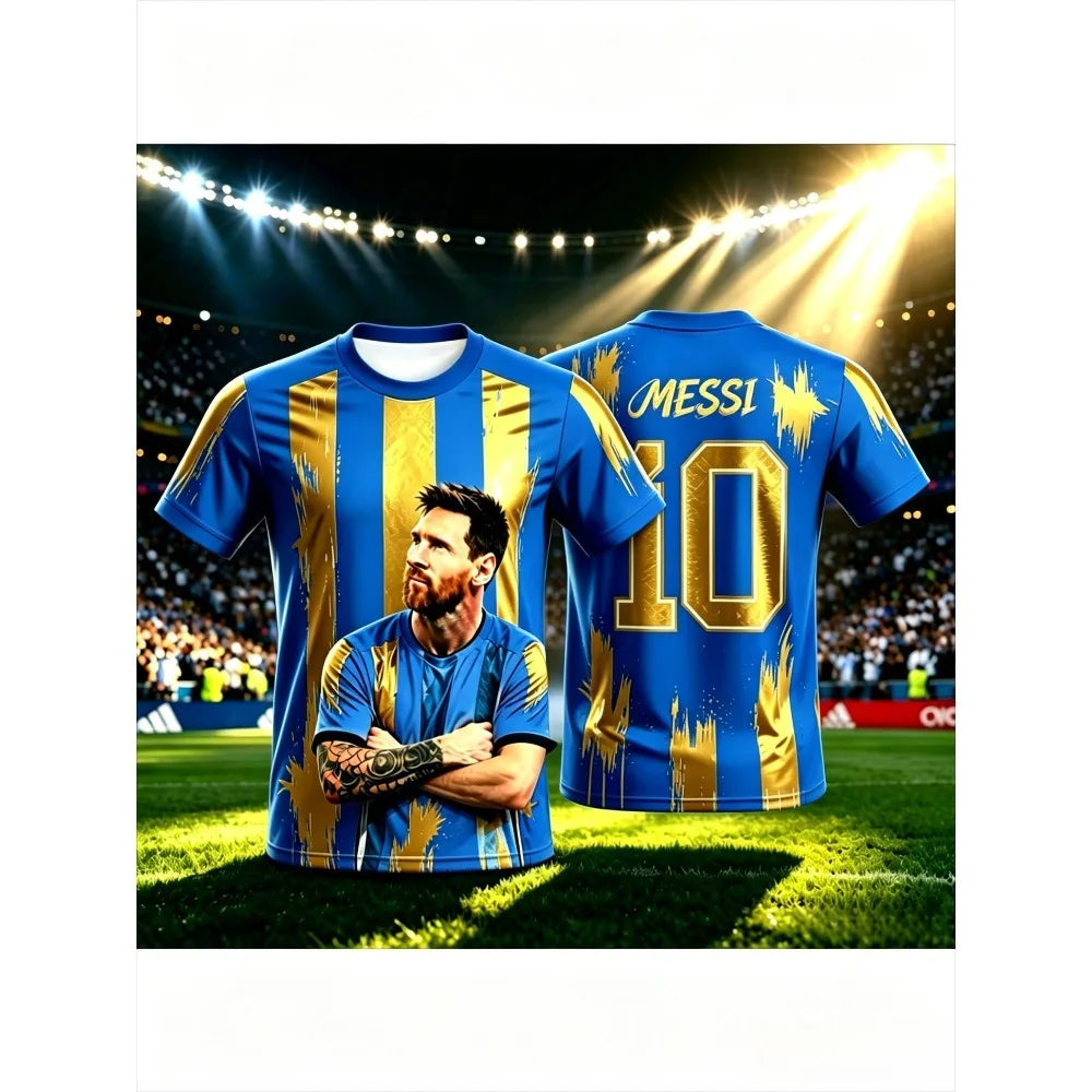 Kids #10 Soccer Jersey Men Boys Girls Football T-shirt Top Summer Fashion Print Casual Women Short Sleeve Men's Sports Tee Shirt