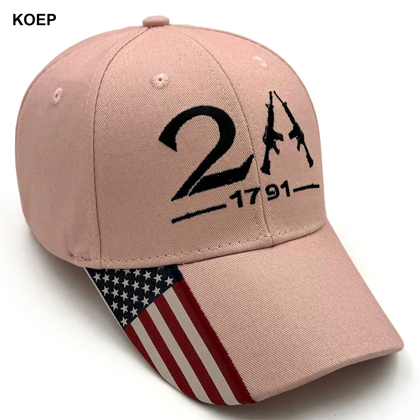 KOEP 2A USA Flag Baseball Caps Fishing Hiking Cap 2D Embroidery Outdoor Sports Snapback Hats