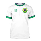 2026 New  Football Jersey T Shirt Brazilian National Team Shirt O Neck Oversized Casual Streetwear Men's Apparel