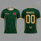 2026 Morocco Flag Print Jersey Men's Quick-Drying Breathable Sports T-Shirt Unisex Personalized Name And Number Soccer Tees