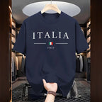 Italy Fashion T-shirts for Men High Quality 100% Cotton O-neck Short Sleeved Summer Daily Casual Sports Cool Tees City Vibe Tops