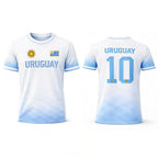 Uruguay National Team #10 Soccer Jersey T-Shirt, Men Women Quick Dry Breathable Football Fan Streetwear Tee