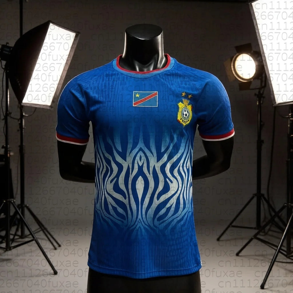 Congo National Team Away Jersey,Breathable, Quick Drying Thai Version Sports Football Jersey, on Field Training Family Matching