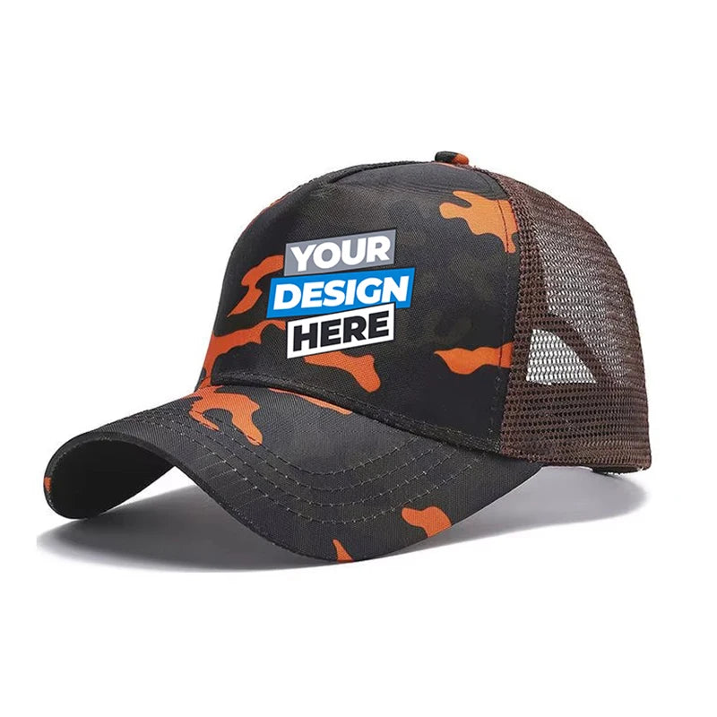 Custom Logo Cap — Embroidered Mesh Baseball Cap