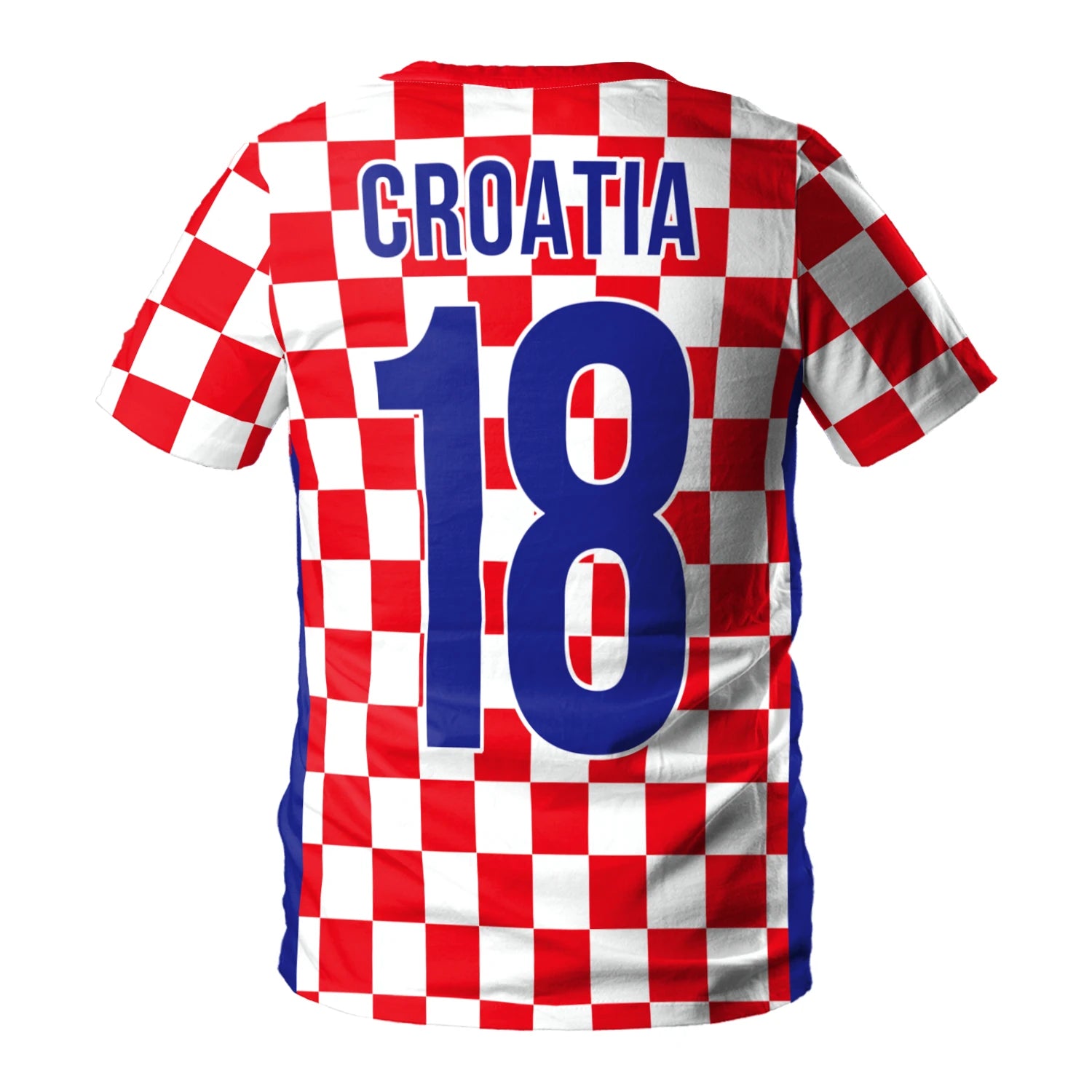 Jersery Croatia T-Shirt for Men HR Flag Tee Shirts Fashion 18 Soccer Top Red White Grids Football Jerseys Unisex Clothing