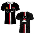Iraq Style Printed Jerseys Men's And Women's Summer Street Short-sleeved Tee Sports Breathable Quick-drying Football T-shirts
