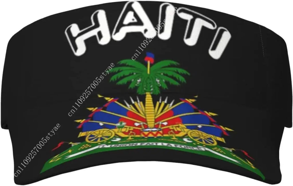 Haiti Flag Cap Man Woman Sport Visor Hat Fashion Sunhat Adjustable Outdoor Sun Hats Trucker Caps Casual Snapback Hat