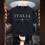 Italy Fashion T-shirts for Men High Quality 100% Cotton O-neck Short Sleeved Summer Daily Casual Sports Cool Tees City Vibe Tops
