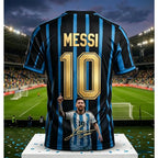 Messi #10 Argentina Football Jersey Blue White Striped 3D Print Shirt Men Women Soccer World Cup Fan Short Sleeve Tops