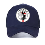 Poland Flag Graphic Mens Baseball Cap 3D Printed Summer Casual Poland Polska Husarz hat Cool Summer Mesh Trucker hats