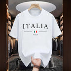 Italy Fashion T-shirts for Men High Quality 100% Cotton O-neck Short Sleeved Summer Daily Casual Sports Cool Tees City Vibe Tops