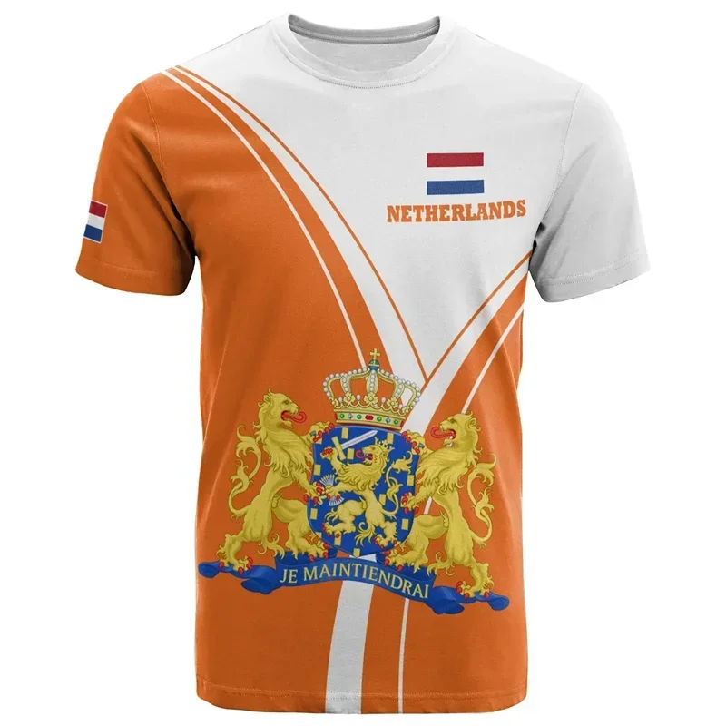 Dutch Team Shirt 2026 Football Jersey Netherlands Flag T Shirt Men 3D Printing Dutch T-Shirt Jersey Soccer Germany Dropshipper