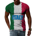 ITALY Flag 3D Print Sports Quick-dry Breathable Men T-shirt Outdoor Football Jersey Team Short-sleeve Parent-child Top Clothing