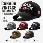 Vintage Washed Cotton Baseball Cap Men Canada Flag 3D Embroidery Dad Hat Women Retro Snapback Casquette Gorras