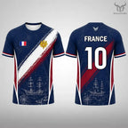 France Flag Printed T-shirt 2026 Summer Men Quick Dry Soccer Jersey Unisex Streetwear Casual Sports Short Sleeve Tee Fans Gift