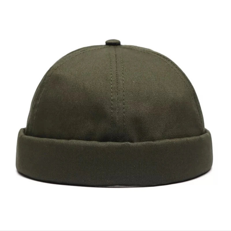 Vintage Brimless Cotton Baseball Snapback Caps Hip Hop Skull Hats Adjustable For Parties, Vacations, Running