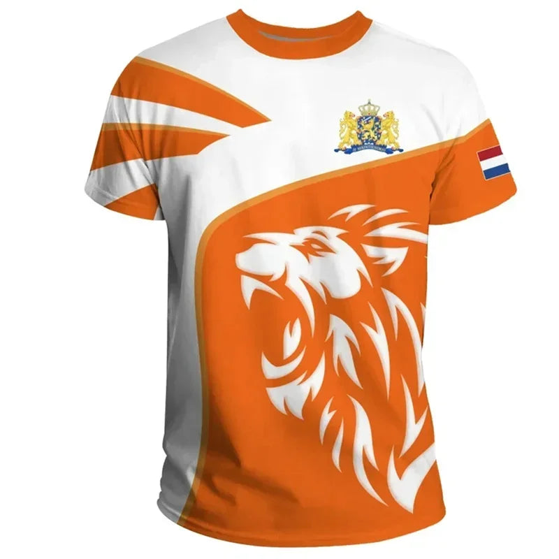 Dutch Team Shirt 2026 Football Jersey Netherlands Flag T Shirt Men 3D Printing Dutch T-Shirt Jersey Soccer Germany Dropshipper