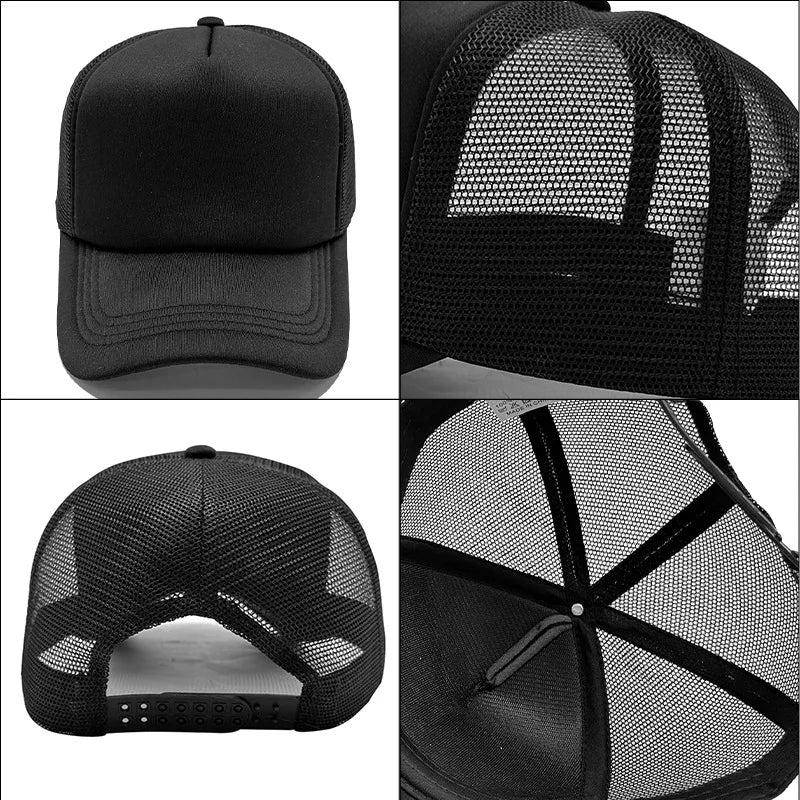 Flag Printing Baseball Caps for Men Women Sponge Mesh Cap Boys Girls Outdoor Sunhat Summer Trucker Snap Back Hats Dropshipping