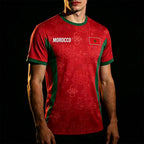 2026 Morocco Flag Print Jersey Men's Quick-Drying Breathable Sports T-Shirt Unisex Personalized Name And Number Soccer Tees