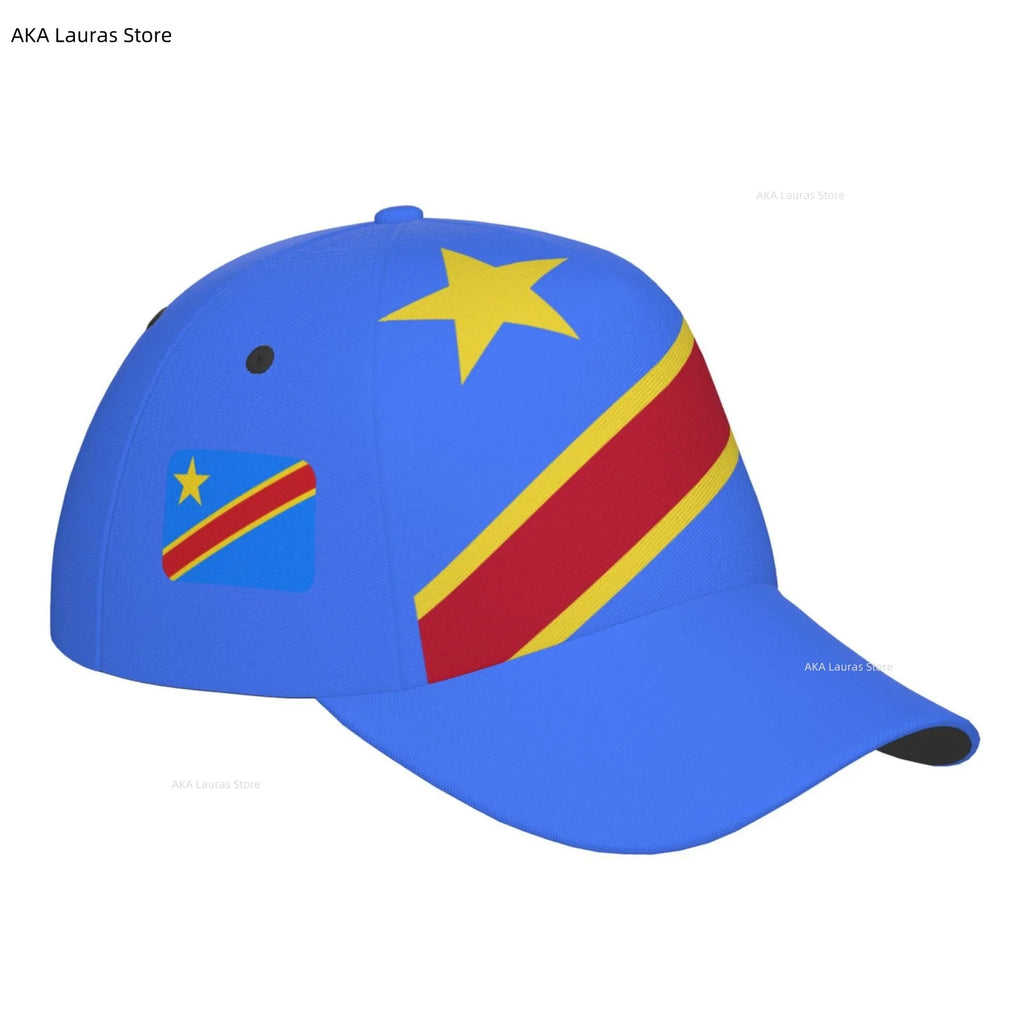 Congo Democratic Republic Flag Outdoor Sport Caps Baseball Hat Men Women Visor Cap Street Hip Hop Caps golf hat men