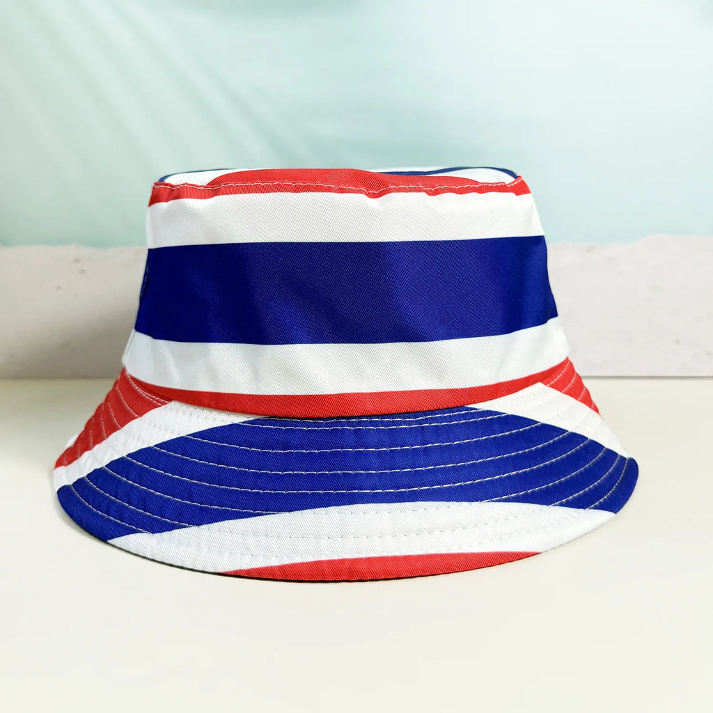 Cute Flag Bucket Hat Fashion Patriotic Summer Cap Unisex Printing Bucket Hat Outdoor Gardening Beach Camping Hiking Fishing Caps