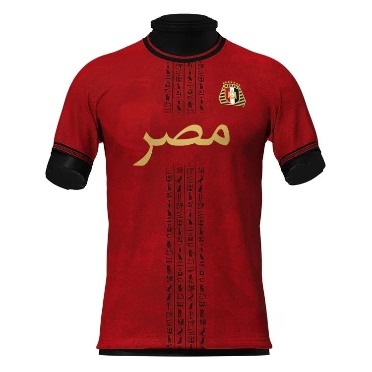 2026 New Quick Drying Egyptian Men's Sports Football Jersey, Fan Friendly Training Jersey, National Team