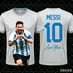 MESSI Men’s Fashion AI Football T-shirt 2026 Summer Fan Commemorative Jersey Style Casual Sports Top Superstar Graphic Print
