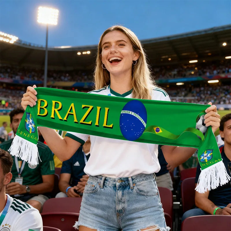 FIFA World Cup 2026 Fan Scarf — National Team Flag Print