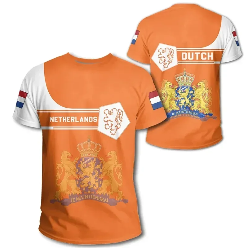 Dutch Team Shirt 2026 Football Jersey Netherlands Flag T Shirt Men 3D Printing Dutch T-Shirt Jersey Soccer Germany Dropshipper