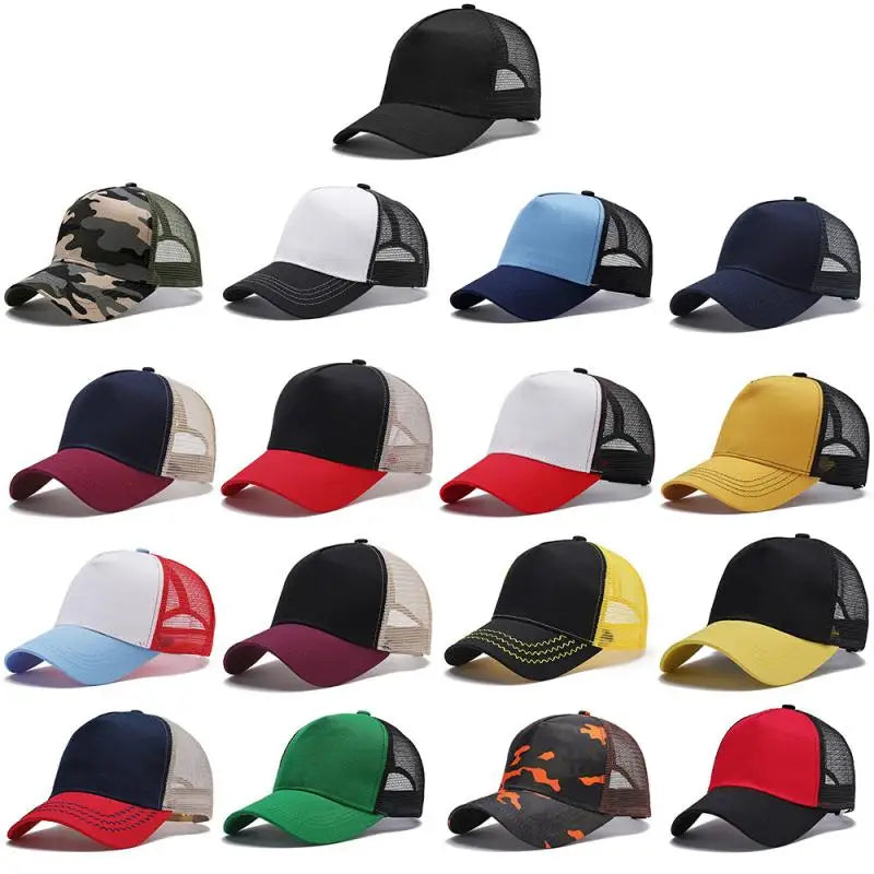 Custom Logo Cap — Embroidered Mesh Baseball Cap