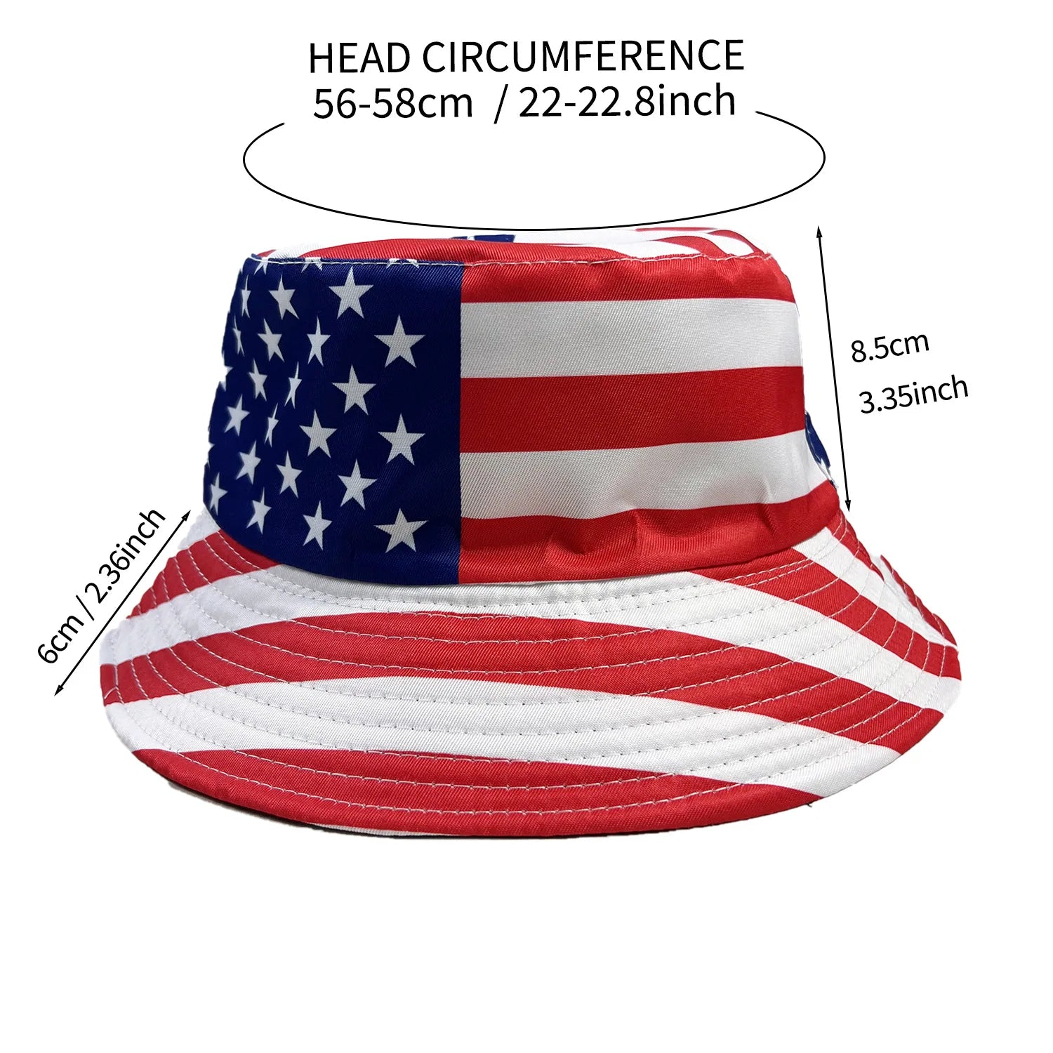 Cute Flag Bucket Hat Fashion Patriotic Summer Cap Unisex Printing Bucket Hat Outdoor Gardening Beach Camping Hiking Fishing Caps