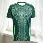 2026 New Summer Algeria Inspired Football Jersey Family Matching Outfit Green Print Quick Dry T-shirt for Men Women Kids Tees